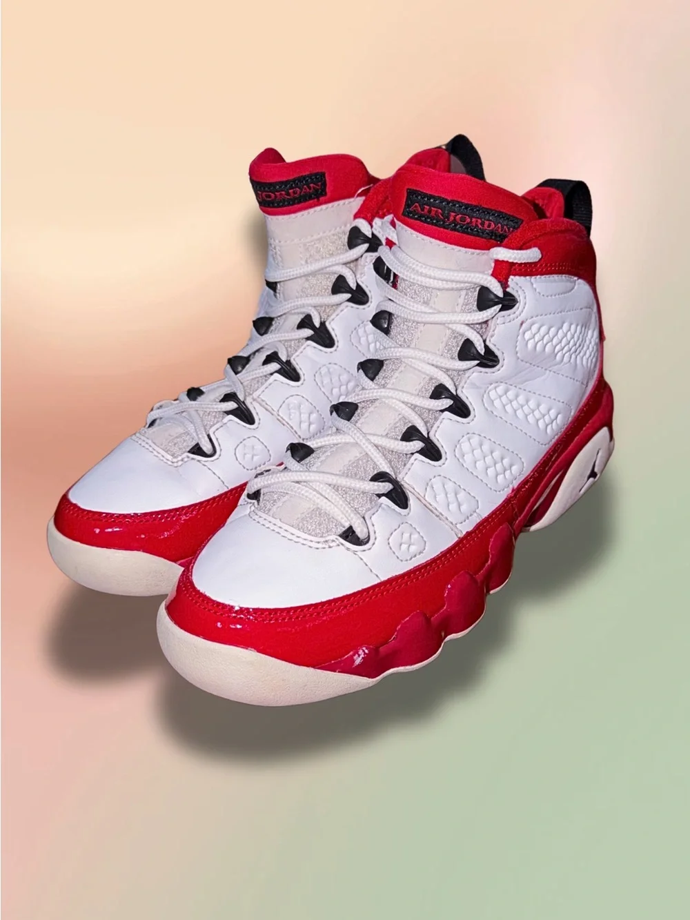 Air Jordan 9 Retro GS Gym Red White Black 2019 Sneakers 302359-160 Size 5Y